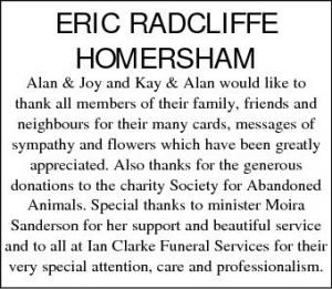 ERIC RADCLIFFE HOMERSHAM