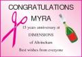 CONGRATULATIONS MYRA DIMENSIONS